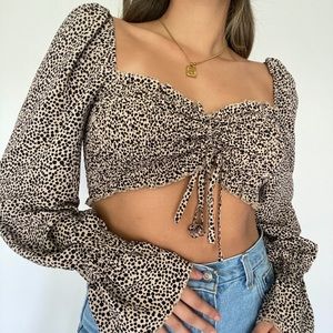 Speckle crop top
